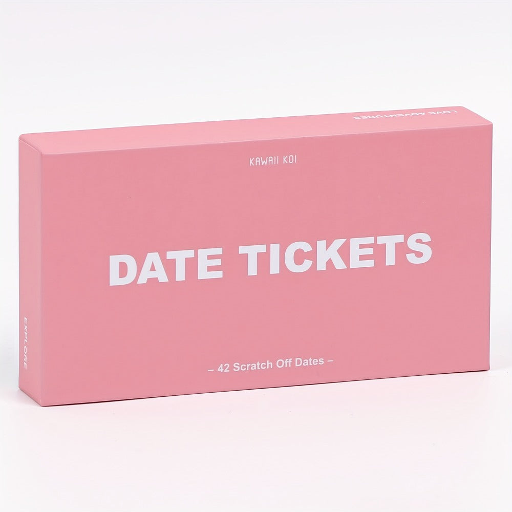 42-Piece Date Night Scratch-Off Card Set with Day, Night and Anytime Activity Tickets for Adult Couples