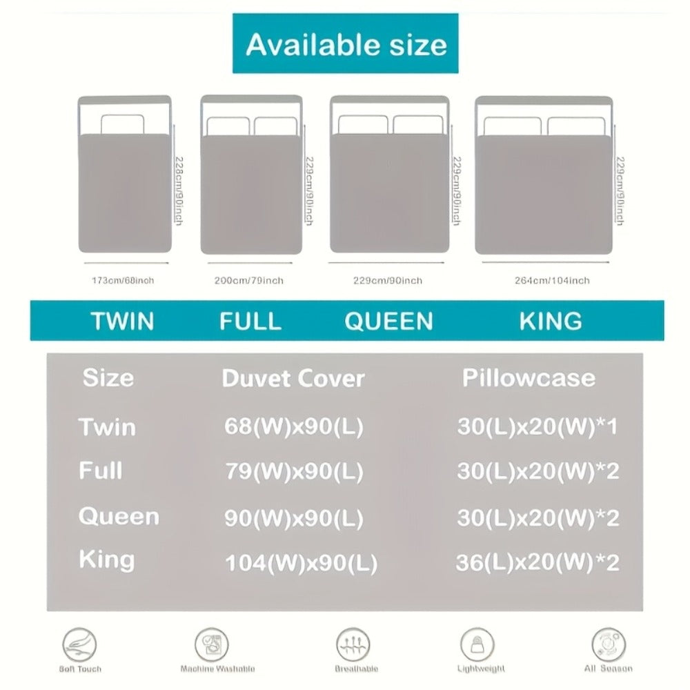 Building Block Duvet Cover Set with Multicolor Brick Print, Zipper Closure and Twin to King Sizes