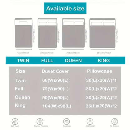 Building Block Duvet Cover Set with Multicolor Brick Print, Zipper Closure and Twin to King Sizes