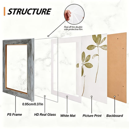 Vintage-Style Picture Frame Set in 4 x 6 or 5 x 7-Inch Sizes with Five- or Ten-Frame Options