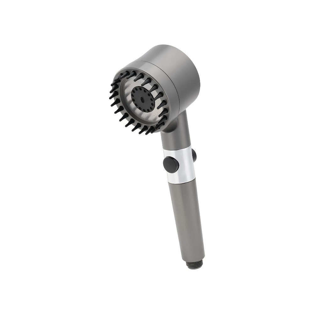 Four-Piece High-Pressure Wall-Mount Shower Head Set with Turbine Spray, Six Filters and 68-Inch Hose
