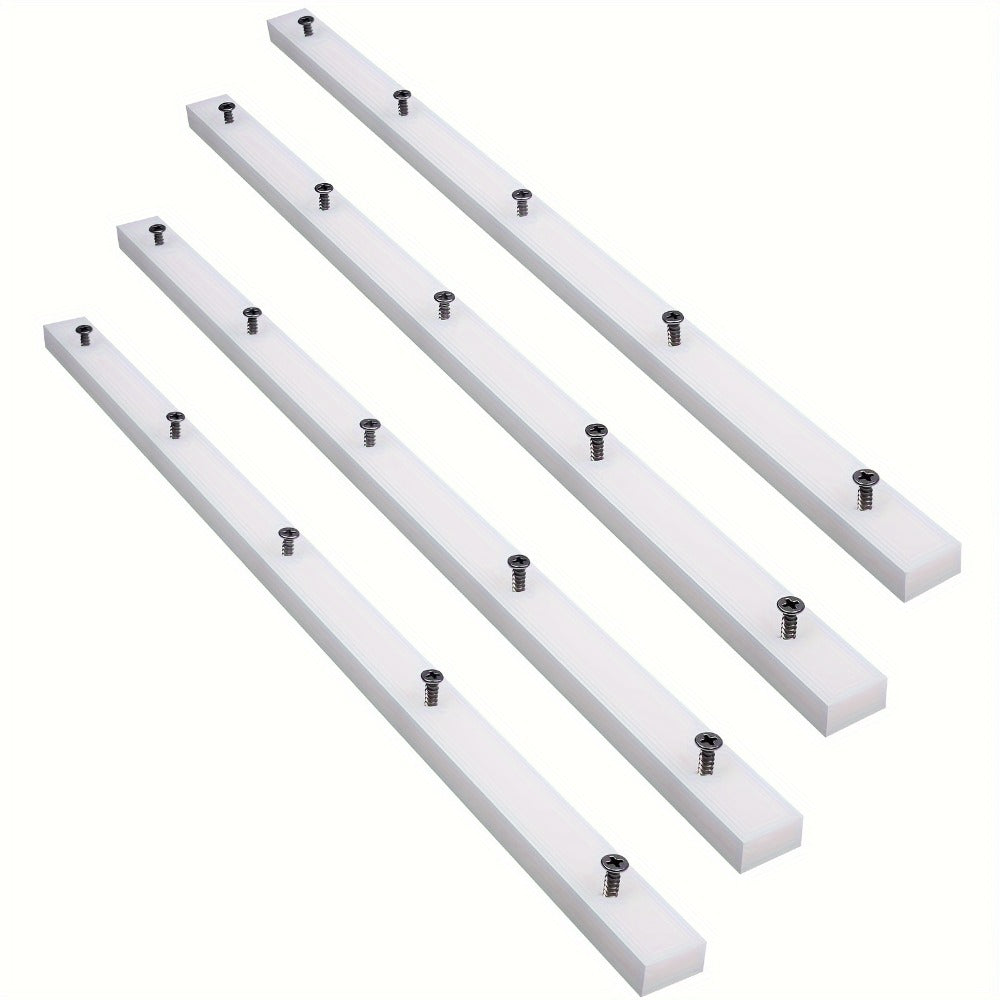 UHMW Miter Bars for Table Saw Crosscut Sleds, 3/4 x 3/8 x 17 Inch with Predrilled Holes and Screws