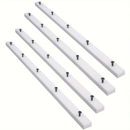 UHMW Miter Bars for Table Saw Crosscut Sleds, 3/4 x 3/8 x 17 Inch with Predrilled Holes and Screws