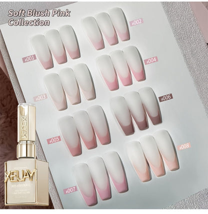 Gel Nail Polish – Set 8 Colors Semi-Permanent Soak-Off LED Cure Long-Lasting Manicure Kit - 0.51oz Each Bottle Gentle Pink Shades…