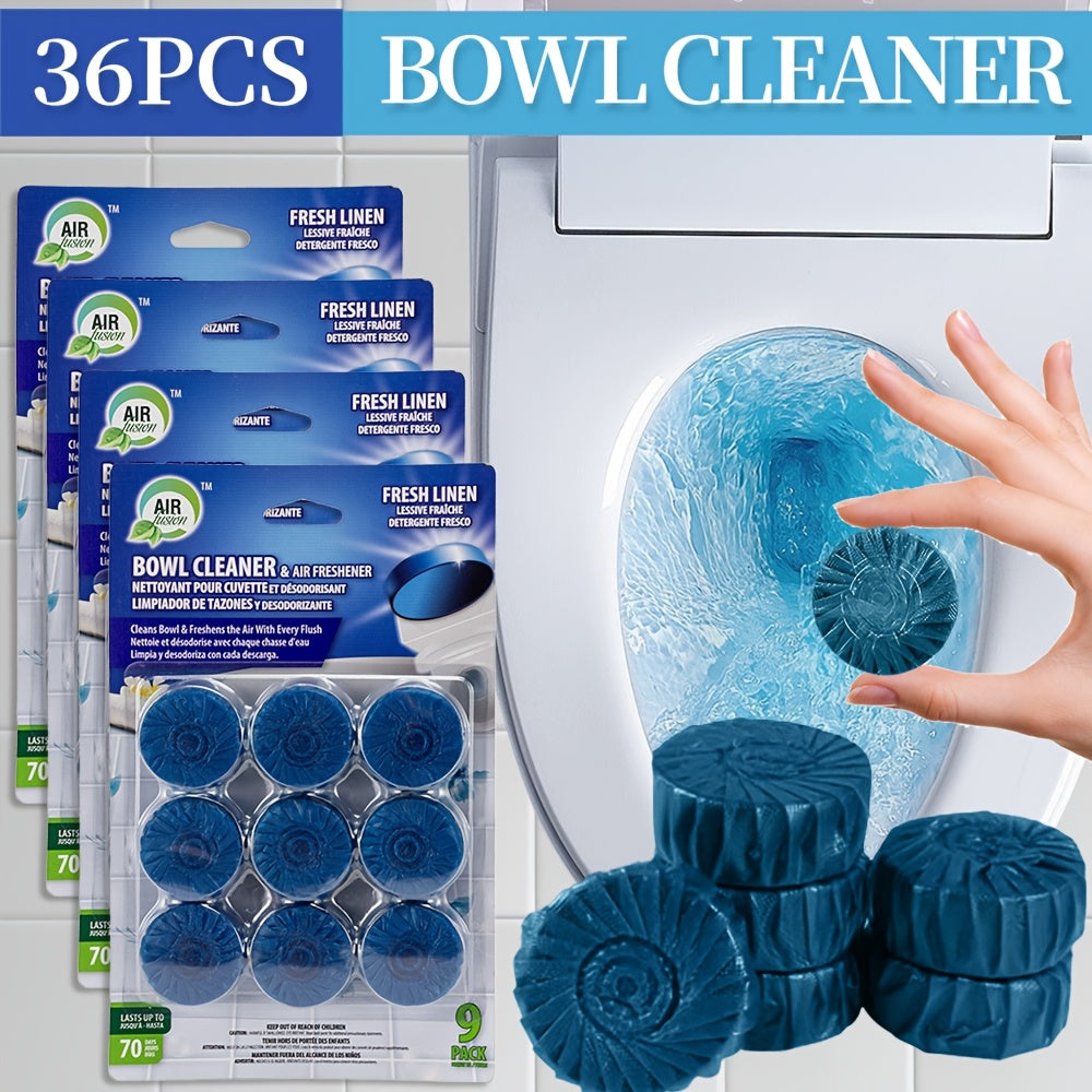 Mesh-Wrapped Toilet Bowl Cleaner Tablets in Fresh Linen, Lavender, Pine or Mixed 9- and 36-Pack Options
