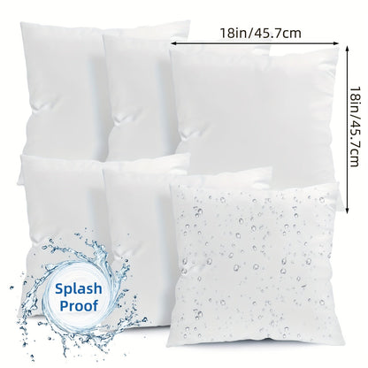 Outdoor Pillow Inserts 4/6 Pack – Soft Microfiber Fill, Waterproof & Fluffy Throw Pillow Inserts for Sofa Bed Couch, 12x20 18x18 20x20 Inch