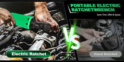 12V Cordless Ratchet Wrench Set 3/8" Drive | 40 Ft-lbs Torque, Variable Speed Trigger, Lithium-Ion Battery, 7 Sockets Included