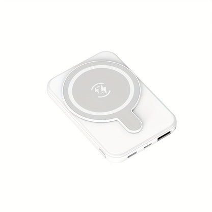 Slim Pocket Magnetic Power Bank 5000mAh 10000mAh with LED Display Wireless Charging Type-C Micro USB Input Fast Charge Battery Pack for iPhone 16 15 14 13 12 Samsung Android Travel