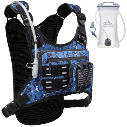 Running Hydration Vest with 2L Water Bladder – Lightweight Reflective Chest Pack for Men Women Marathon Trail Running