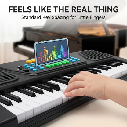 Kids Electronic Piano 37 Keys with Microphone, USB Powered Keyboard for Young Learners, Sing-Along Music Education Toy, Family Fun for Parents & Children, Birthday Celebration Musical Gift for Boys & Girls Ages 3+