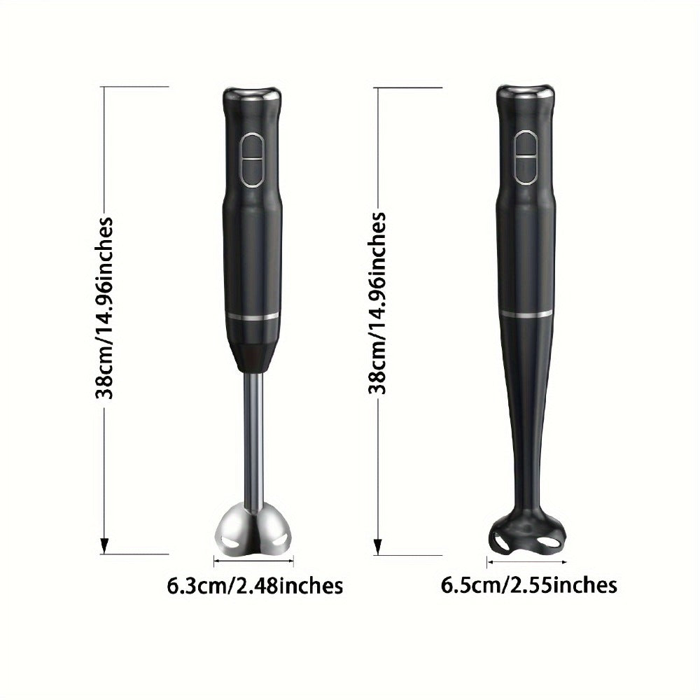 Corded Immersion Blender with Stainless-Steel-Look Blending Head, Two Controls and 38cm Height