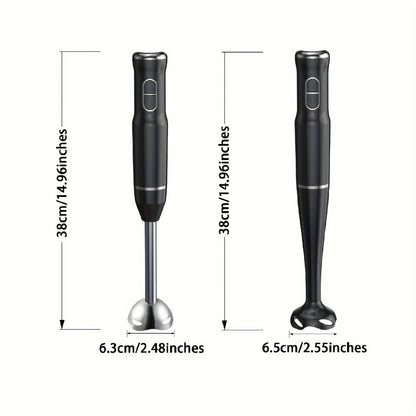 Corded Immersion Blender with Stainless-Steel-Look Blending Head, Two Controls and 38cm Height