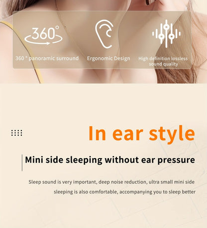 2-in-1 Wireless Earphones Couples Shared Audio Long Battery Life Clear Sound TV Movies Music Running Type-C Charging Condenser Mic Semi-Open iOS Android