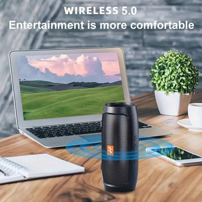 Bluetooth Speaker Compact Cylindrical Model with Rechargeable Lithium Battery, USB Charging and Three Colors