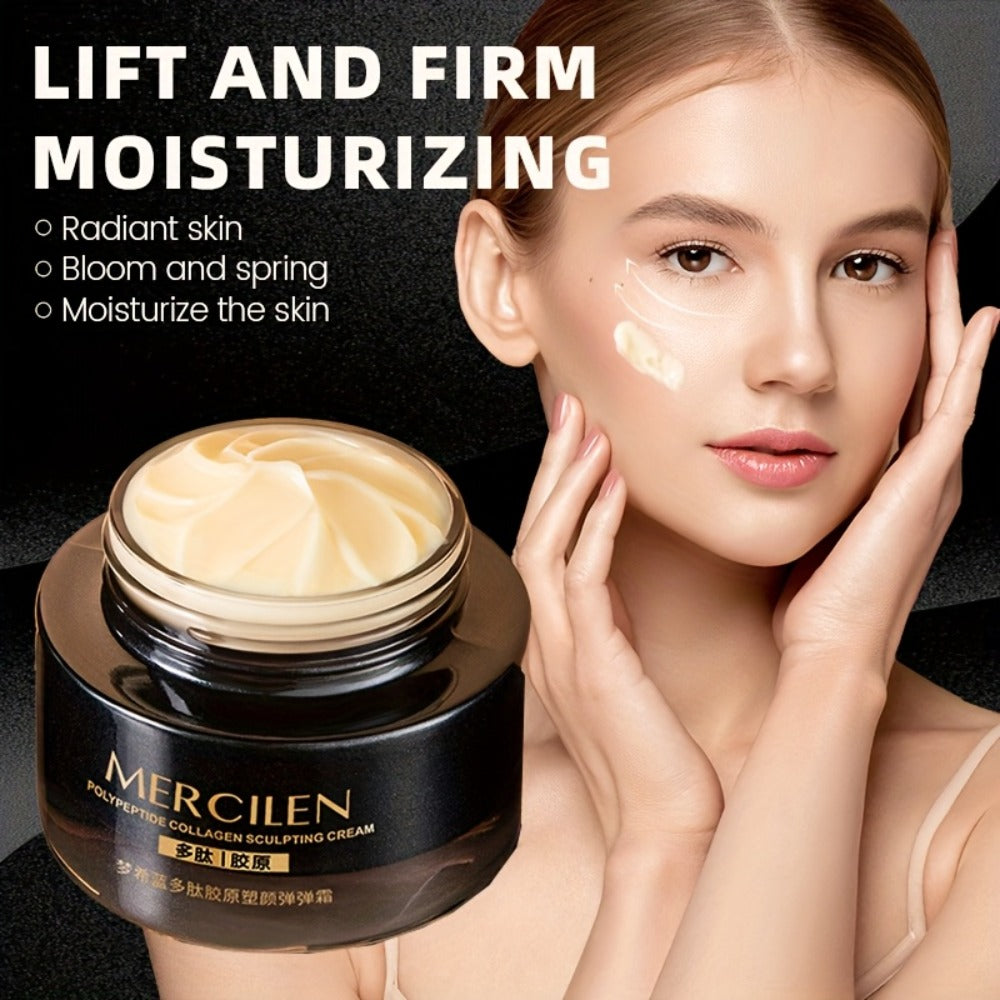 Face Cream Collagen Hyaluronic Acid Formula with Squalane, Glycerin and Alcohol-Free Bottle Format