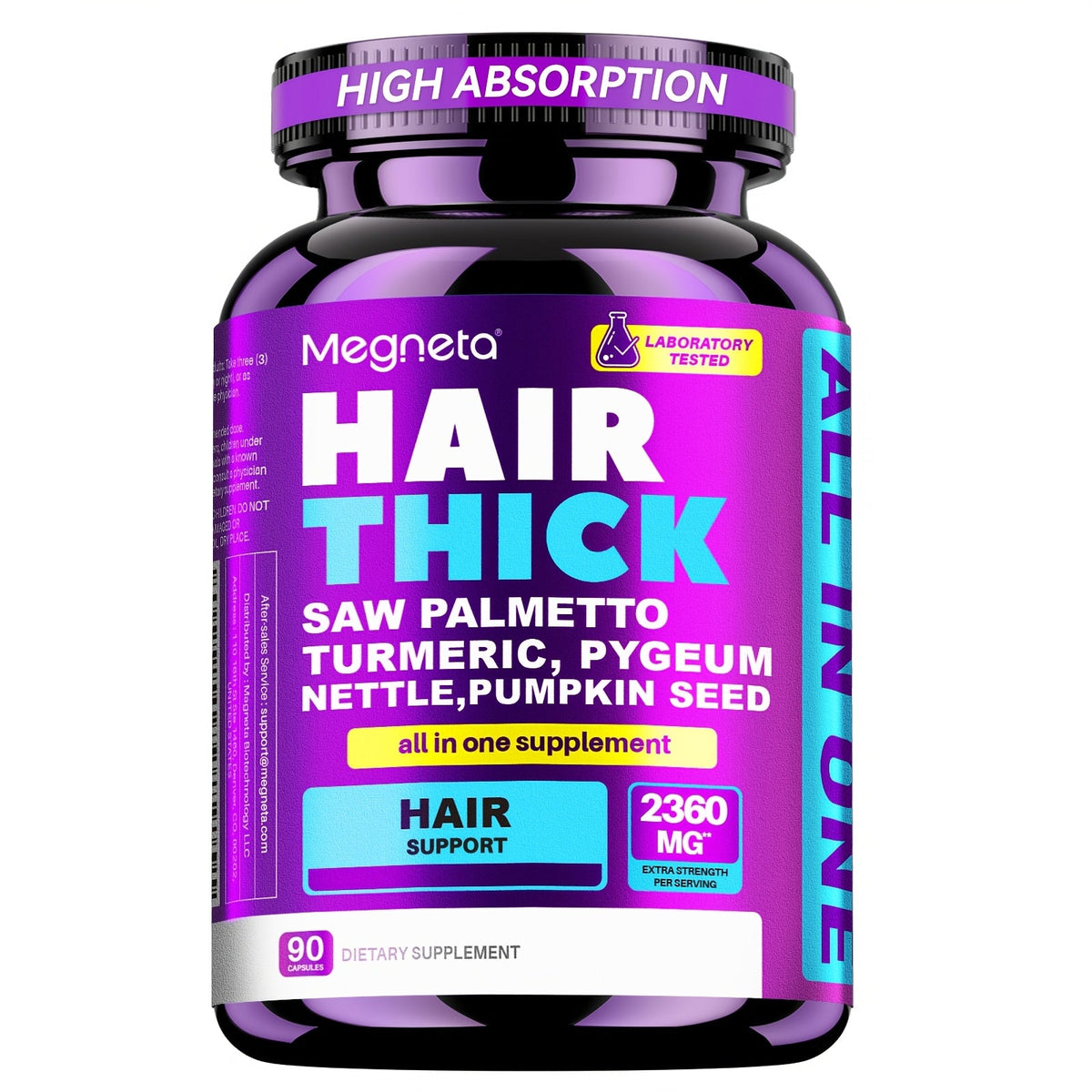 Biotin Hair Growth Supplement 90 Capsules for Thicker Fuller Hair with Collagen Peptide Saw for Bath Time, Home Spa and Personal Care