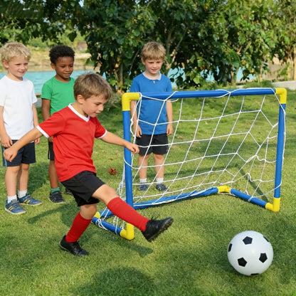Kids Soccer Goal Set 2 Balls 2 Goals Portable Easy-Assemble Youth Soccer with the Listed Color, Size or Set Options for Everyday Use