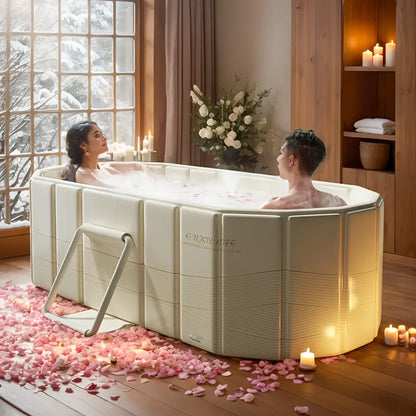 Portable Hot Tub Foldable | Soaking Bath Home Gym Outdoor Relaxation