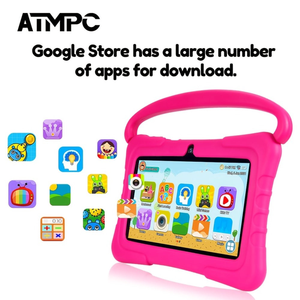 Kids Tablet 7 Inch with Android 11, 3GB RAM, 32GB Built-In Storage, 2.4GHz WiFi and Red or Blue Options