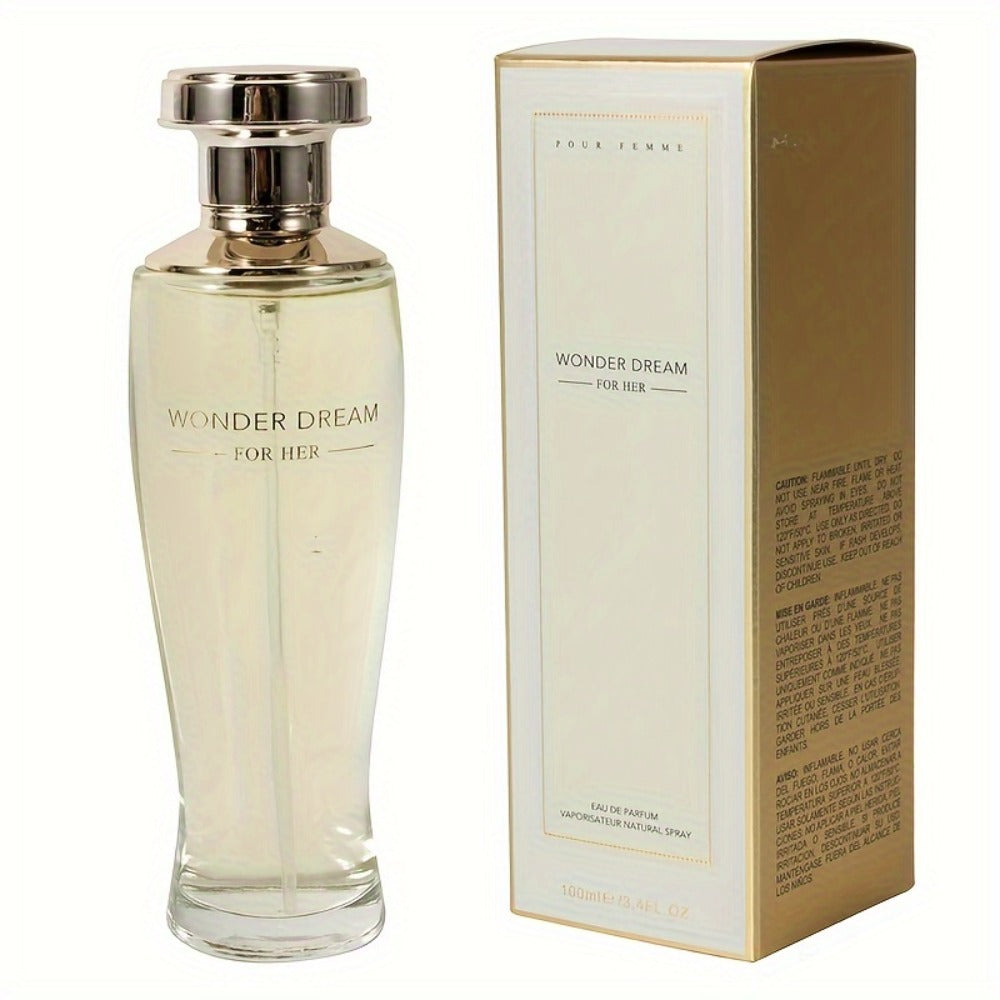 Eau de Parfum Wonder Dream for Women 100ml in Clear Bottle with Fruit-Note Source Profile for Daily Wear
