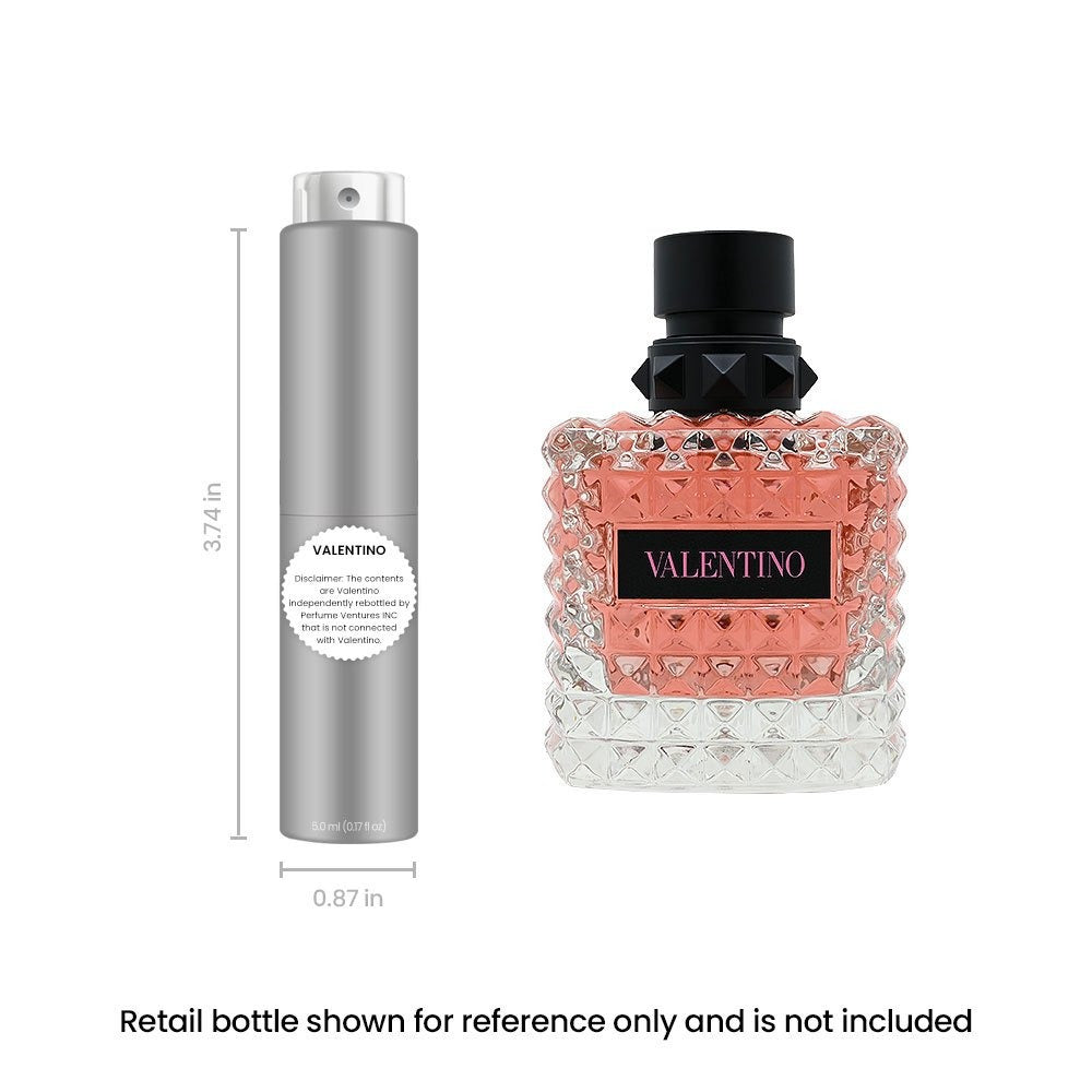 Perfume Travel Spray Valentino Donna Born in Roma Eau de Parfum 5ml in a Compact Pink Atomizer
