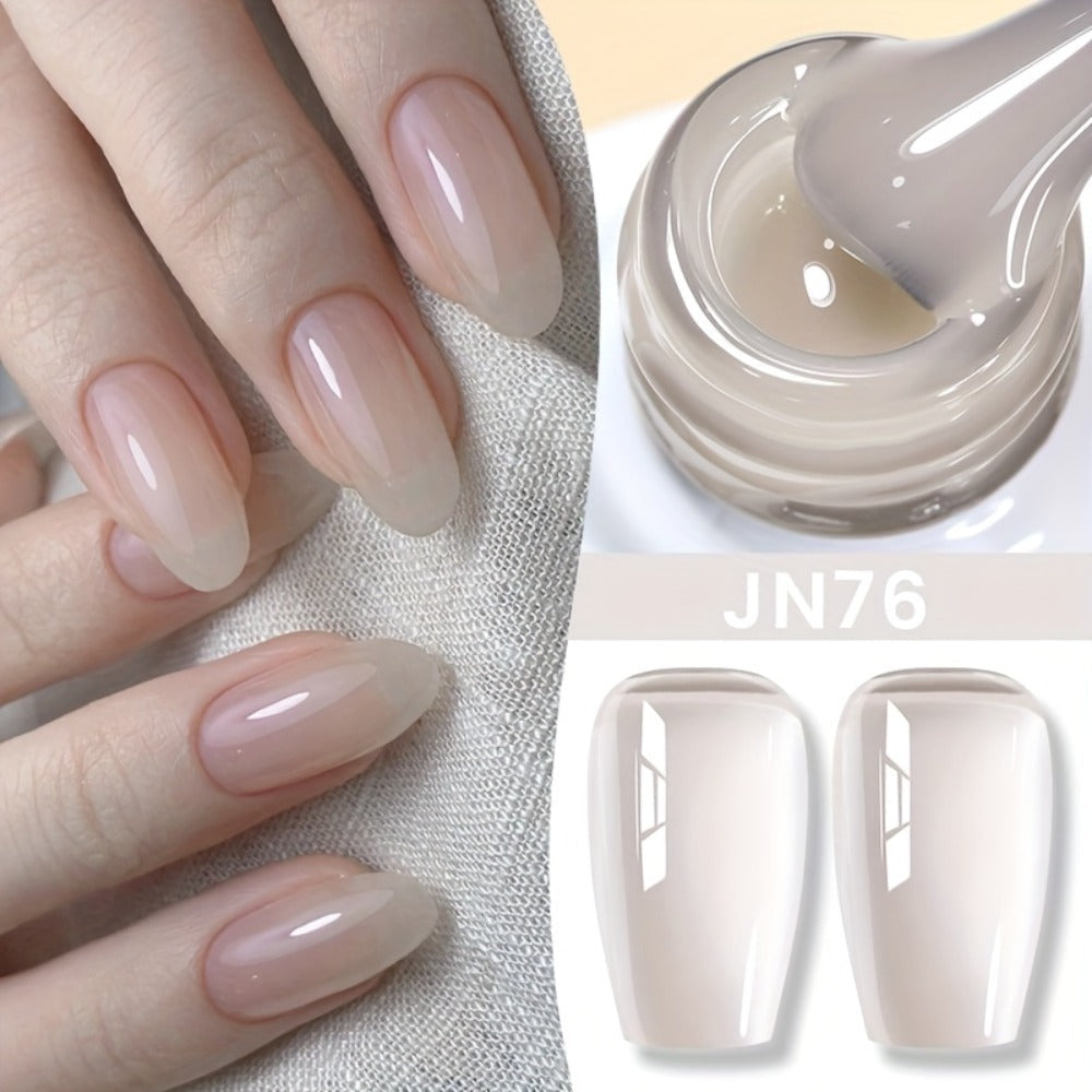 Gel Nail Polish in 10ml Nude Jelly with Skin-Tone Glass Finish and JN05, JN68, JN75 or JN76