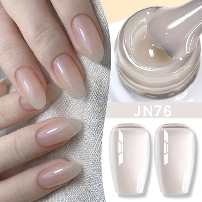 Gel Nail Polish in 10ml Nude Jelly with Skin-Tone Glass Finish and JN05, JN68, JN75 or JN76