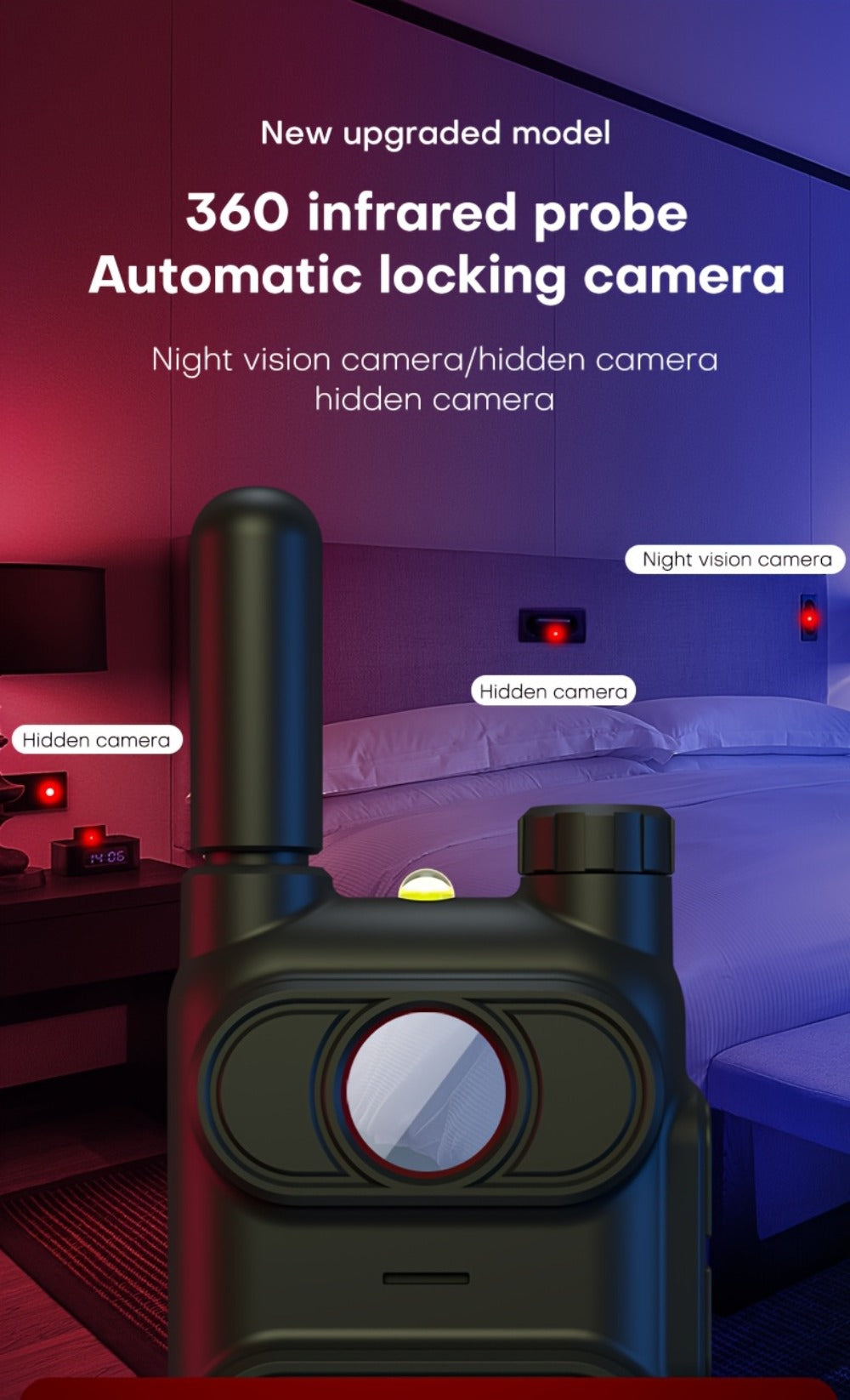 Hidden Camera Detector with OLED Screen, Multi-Function Bug Detector RF Signal Scanner for an Everyday Personal Care Routine