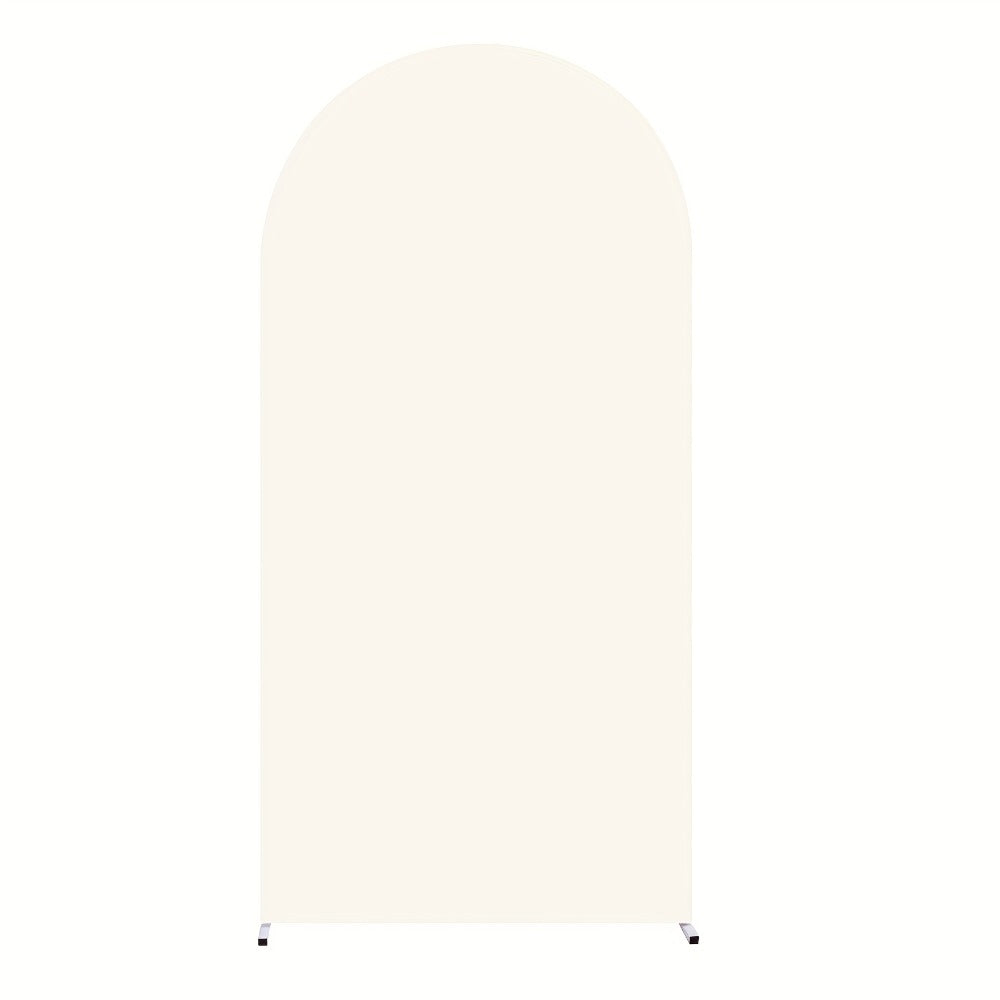 Wedding Arch Cover for 6 ft Round-Top Frames, Polyester Fitted Backdrop in Nine Checkout Colors