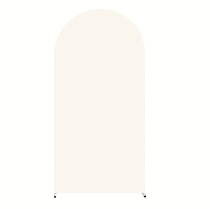 Wedding Arch Cover for 6 ft Round-Top Frames, Polyester Fitted Backdrop in Nine Checkout Colors