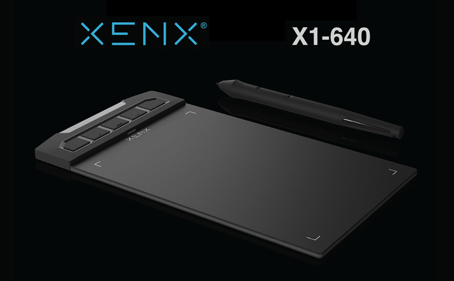 Drawing Tablet XENX 8192 Pressure Levels Battery-Free Stylus 5080 LPI 266 PPS 2 Programmable Buttons Compatible with Android Mobile Windows Mac Portable Pen Tablet for Digital Art Animation Design