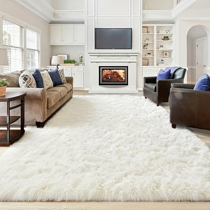 Gradient and Solid-Color Plush Shag Area Rug in 4 x 6, 5 x 8 or 6 x 9-Foot Checkout Options