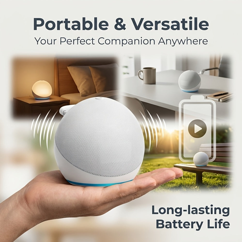 Portable Bluetooth Speaker Spherical Model with RGB, TWS, Subwoofer, 360° Listing and Included Base
