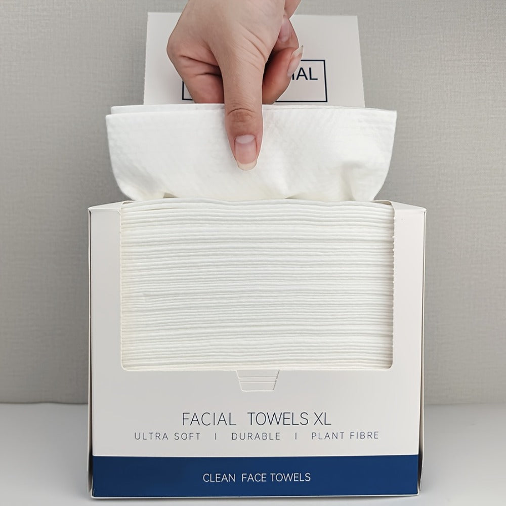 Extra Large Disposable Facial Cleansing Tissues 26×30cm – Thickened Ultra-Soft Cotton Wipes for Face Washing & Makeup Removal, Gentle for All Skin Types, 40/120/240 Pcs
