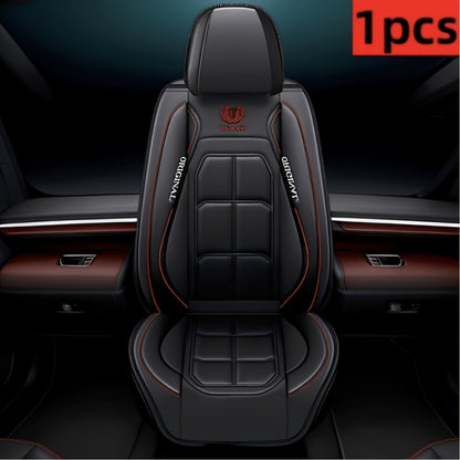 Car Seat Covers Sporty Faux Leather Full-Coverage Front Seat Design in Green or Blue Options