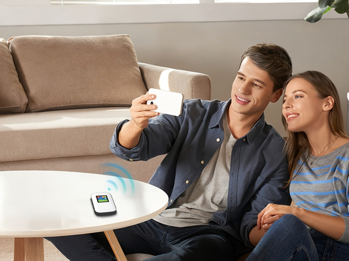 4G LTE Mobile WiFi Hotspot with SIM Card Included – Connect Up to 10 Devices, No Contract, Verizon & AT&T Compatible, 1GB Free Data, Works in US, Canada, Mexico, Europe & Asia