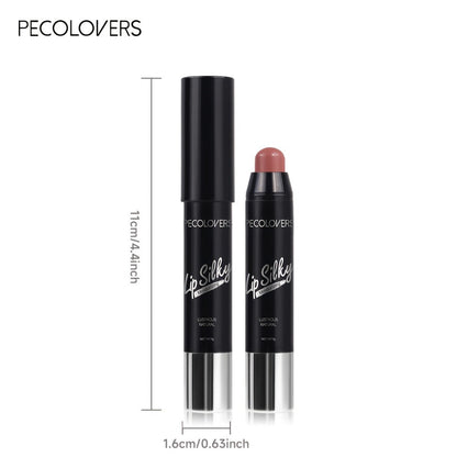 Lipstick Set, PECOLOVERS 6-Piece Cream Crayon Collection with Nude, Rose, Berry and Red Colors