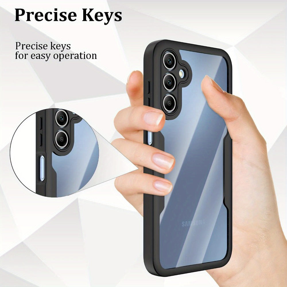 Rugged Samsung Galaxy A-Series Phone Case with Built-In Screen Cover in Four Colors and Six Model Options