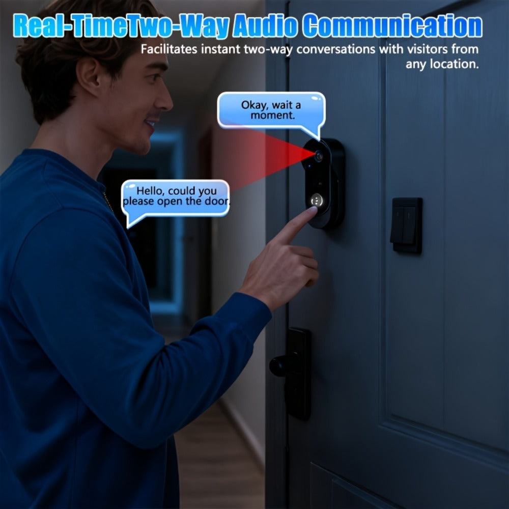Video Doorbell with Indoor Monitor, Two-Way Communication, Night View and Wall-Mount Hardware in One Selection