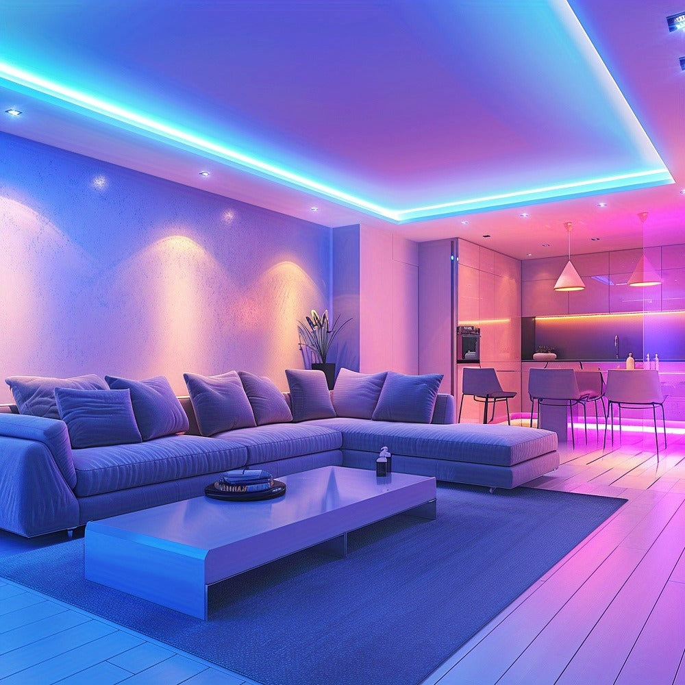 IR Remote LED Strip Lights with Music Sync & DIY Mode - RGB Color Changing Gradient Breathing Flashing for a Home Lash Beauty Routine