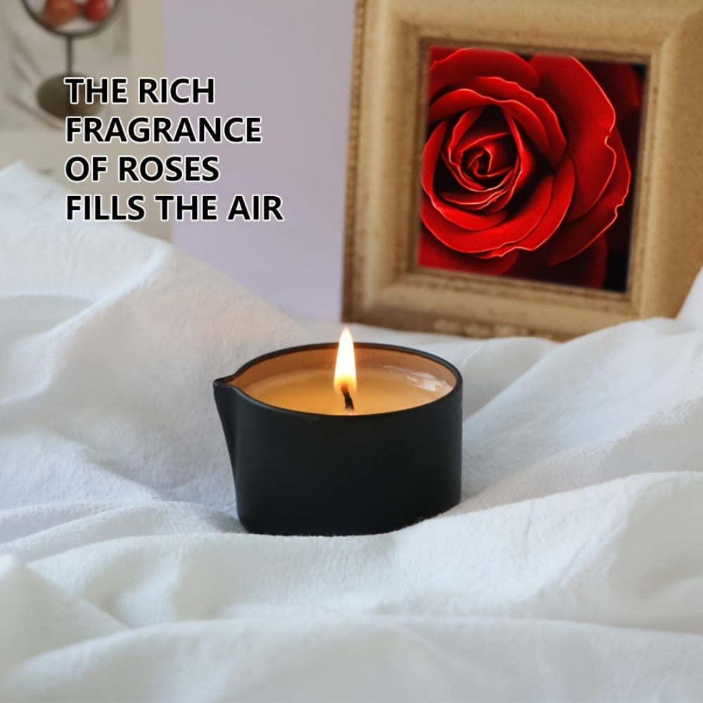 Black-Tin Massage Candle with Scent and Pack-Count Options for Spa, Pedicure and Body-Oil Use
