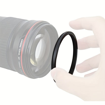 18-Piece Step-Up and Step-Down Lens Filter Adapter Ring Set Covering 37–82 mm Thread Sizes