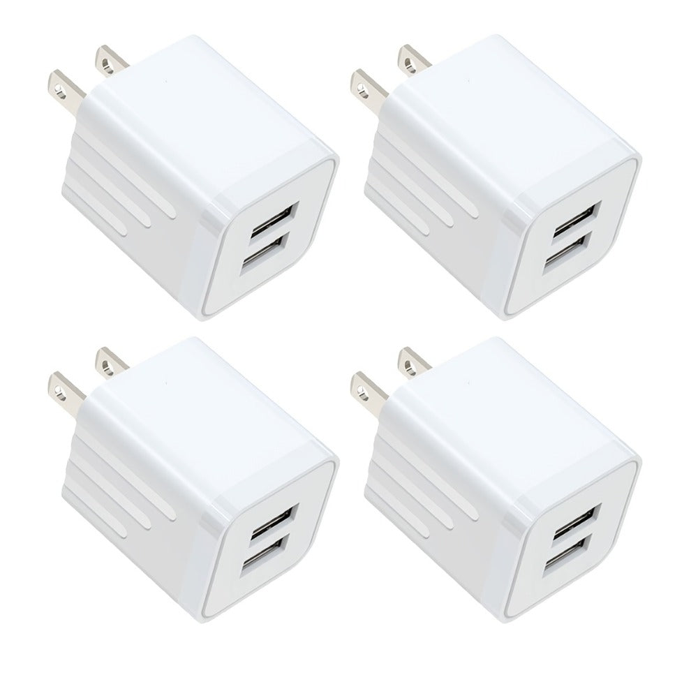 Dual Port USB Wall Charger 2.1A – JOZASHON 5V Cube Power Adapter Charging Block Brick for iPhone 16 15 14 13 12 11 Pro Max SE XS XR X 8 7 6 Plus, Samsung Galaxy, Android Phones (3-8 Pack)