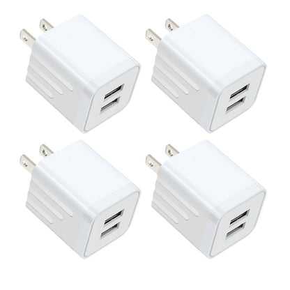 Dual Port USB Wall Charger 2.1A – JOZASHON 5V Cube Power Adapter Charging Block Brick for iPhone 16 15 14 13 12 11 Pro Max SE XS XR X 8 7 6 Plus, Samsung Galaxy, Android Phones (3-8 Pack)