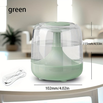 USB Humidifier with 7-Color Night Light – Silent 26dB Double Mist Visible Water Tank 24-Hour Runtime for Bedroom Living Room Office Desktop Home Decor Gift