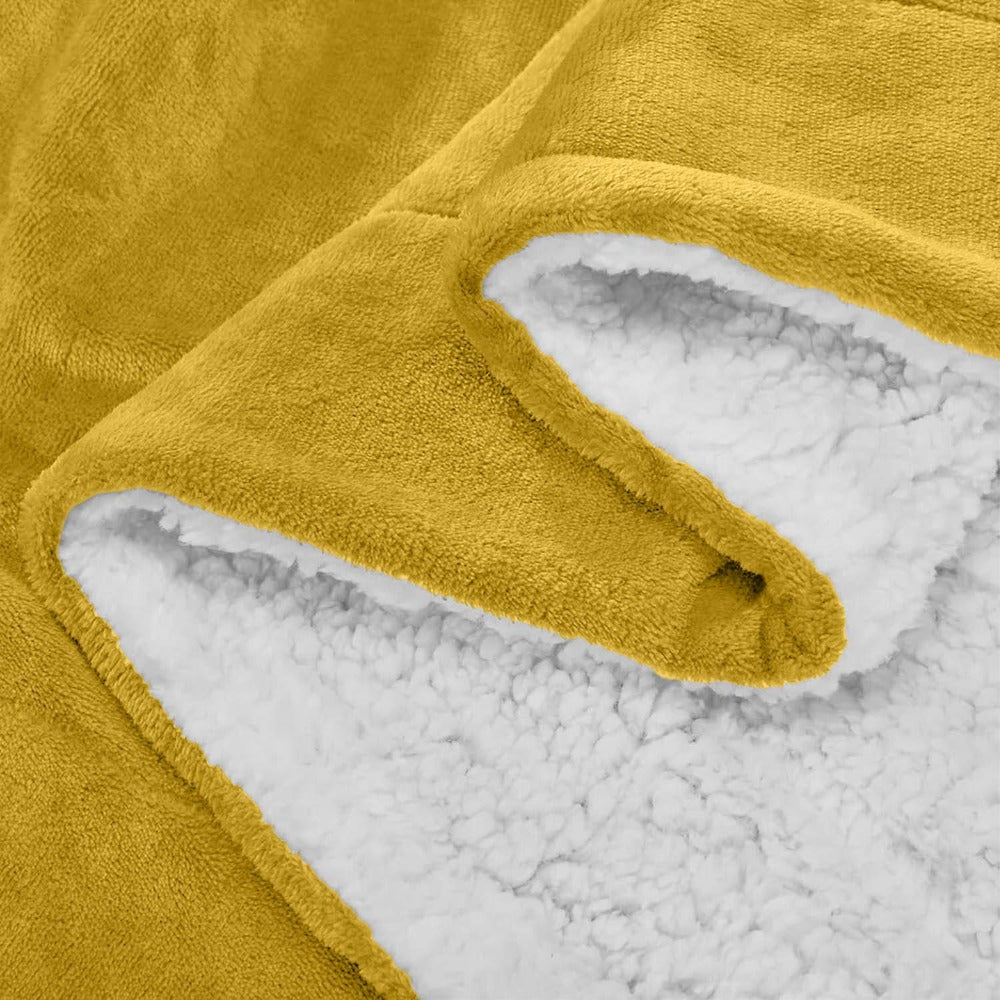 480GSM Sherpa Fleece Blanket – Double-Sided Heavy Warm Throw for Couch, Bed & Travel, Reversible All Season, 13 Colors, 3 Sizes