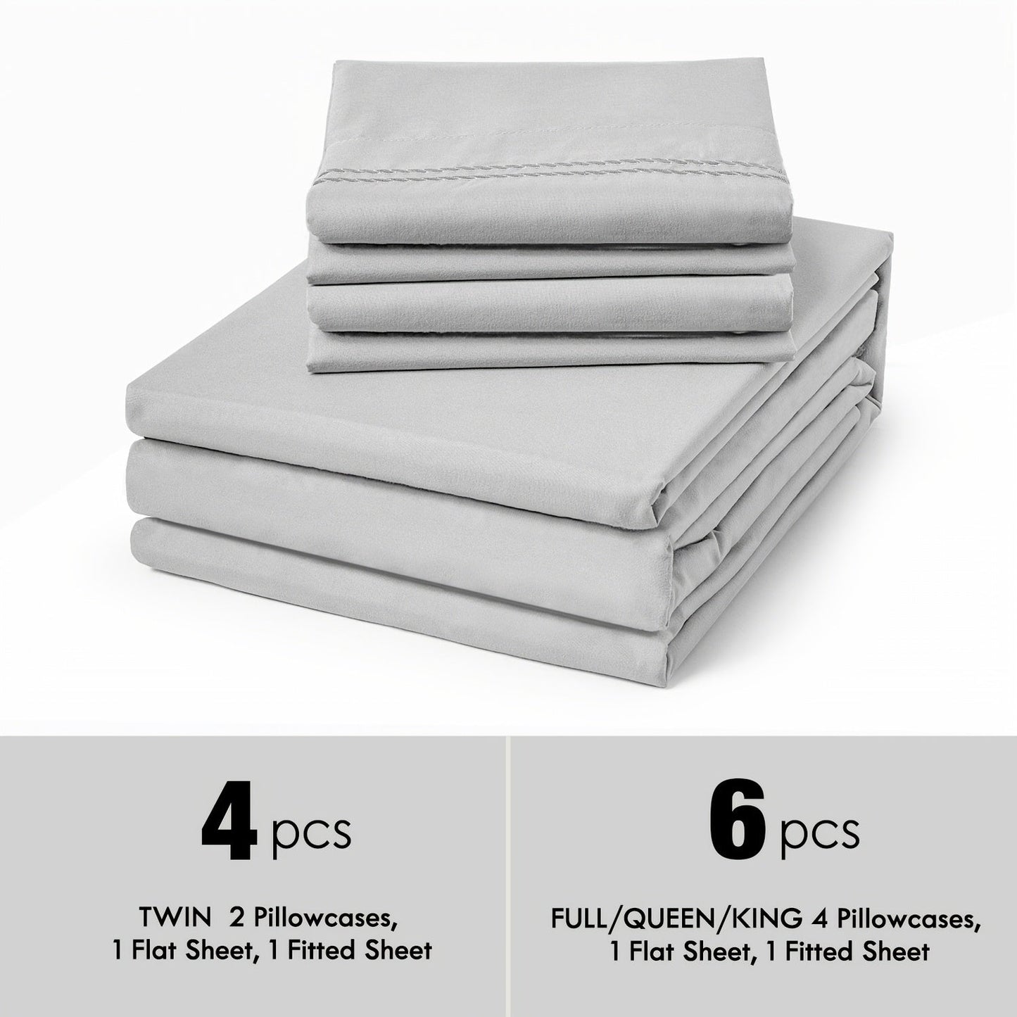 Bed Sheet Set Sanded Polyester Microfiber with 35–39 cm Pocket and Solid or Stripe Pattern Options