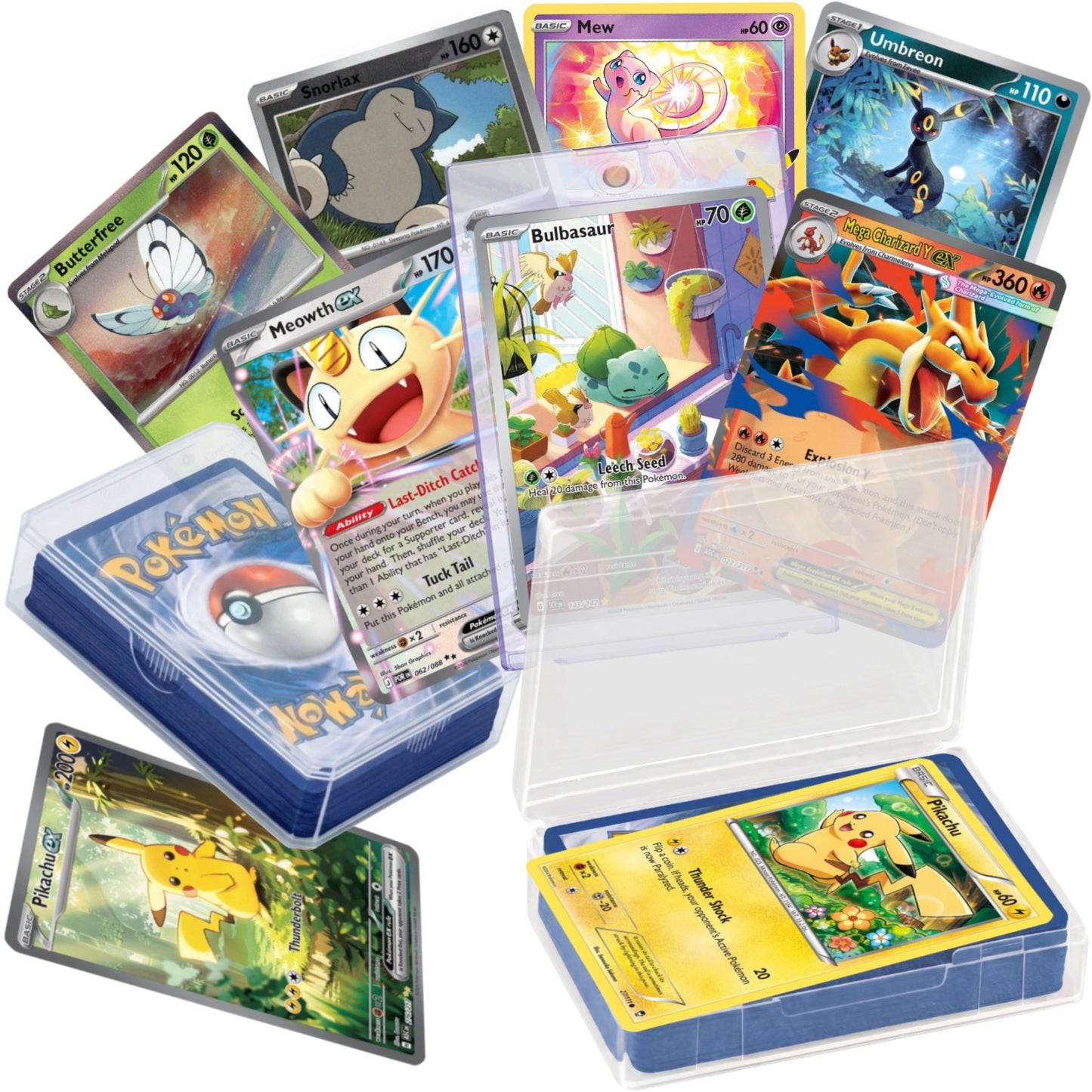 111 Pokémon Cards Bundle – 1 Guaranteed Ultra Rare (EX/GX/V/VMAX) + 10 Holos + FREE Magnetic Card Holder & Storage Box | Authentic TCG Collection Gift for Kids & Collectors