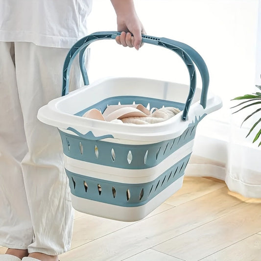Large Folding Laundry Basket Wall Hanging – Plastic Collapsible Clothes Storage Basket for Bathroom, Bedroom & Household Use – Space-Saving Wall-Mounted Hamper, Thoughtful Gift
