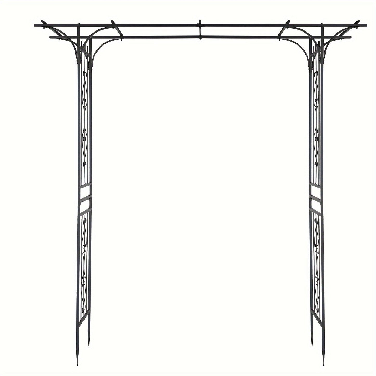 Flat Top Iron Garden Arch 16mm Tube Rustproof Climbing Rose Trellis